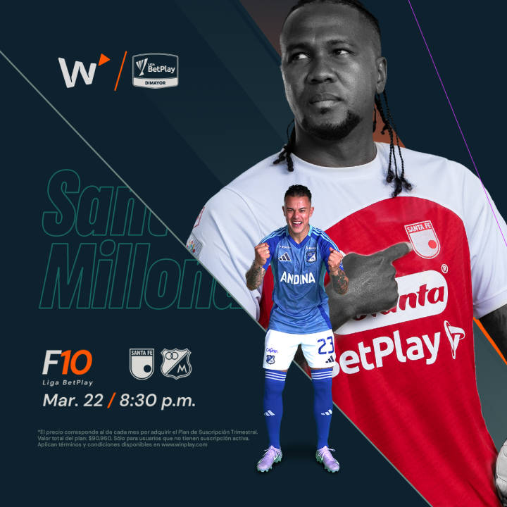 Santa Fe-Millonarios por Win Play